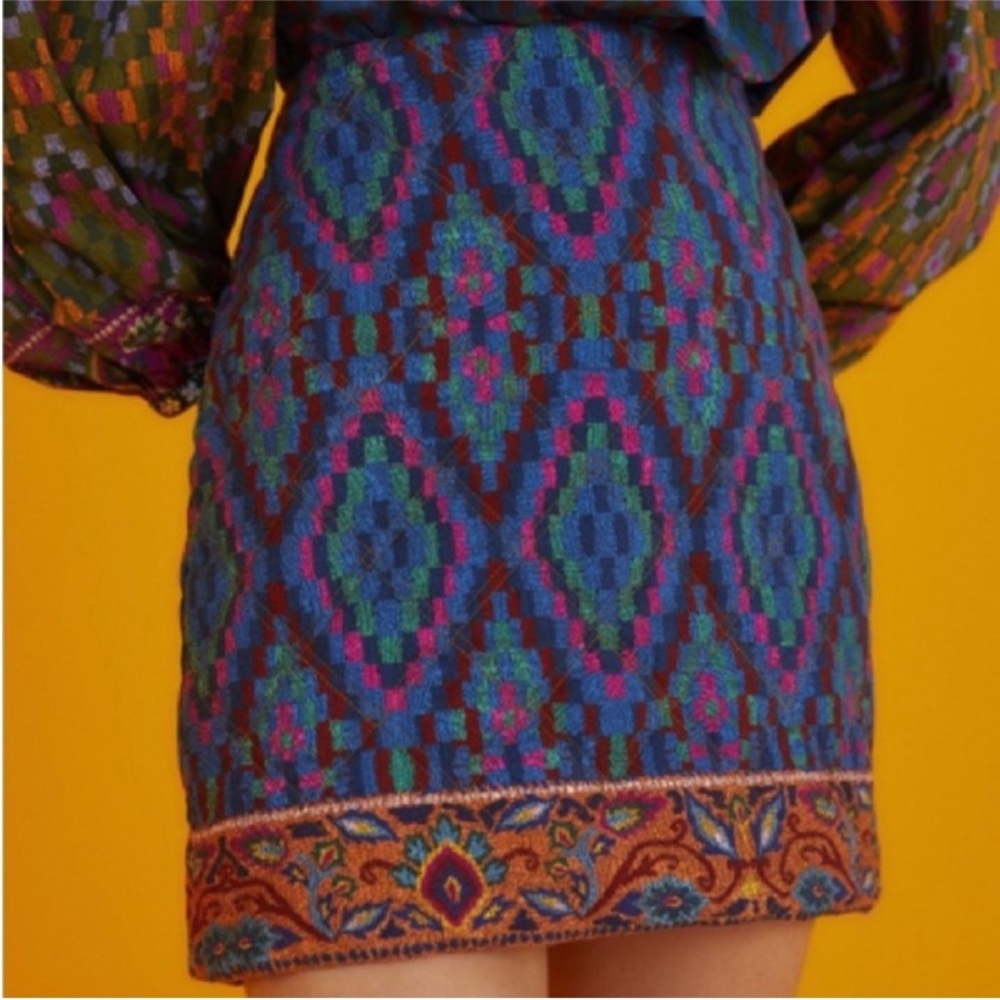 Farm Rio Tapestry Scarf Mini Skirt